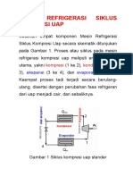 Mesin Refrigerasi Siklus Kompresi Uap