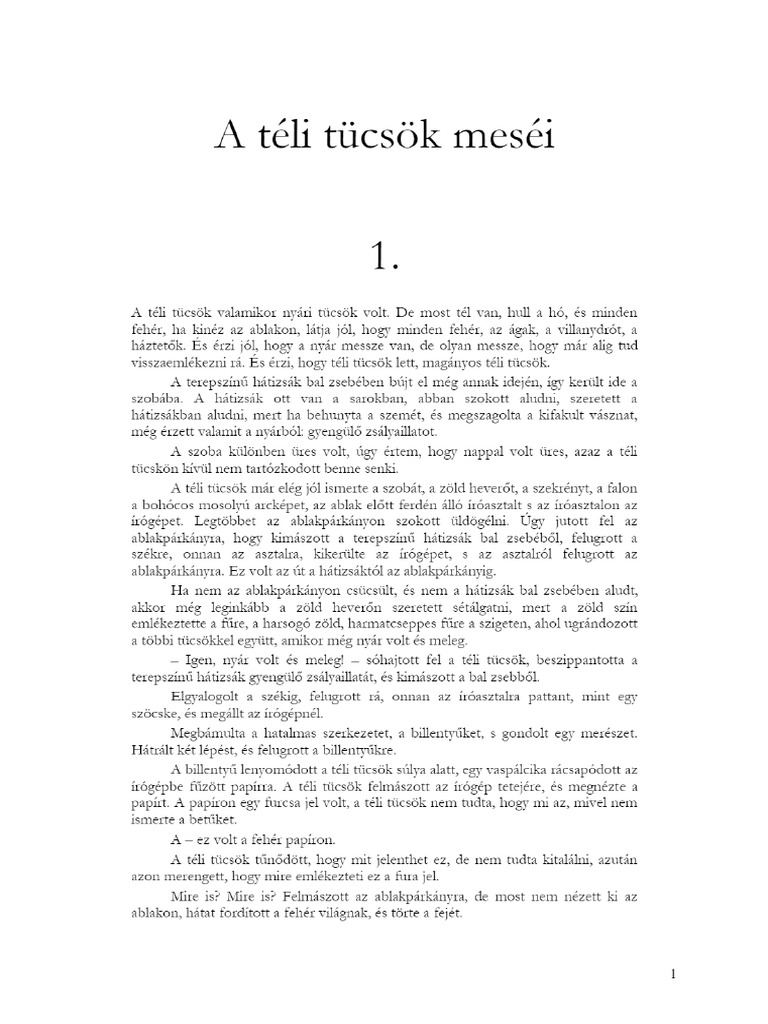 A Téli-Tücsök-Meséi PDF | PDF