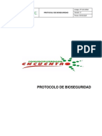 Protocolo bioseguridad fabricante empaques alimentos