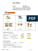 ĐỀ TIẾNG ANH 4 - TUẦN 3 THÁNG 2