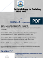 1-BDT 405 Slides Research Methodology in Building