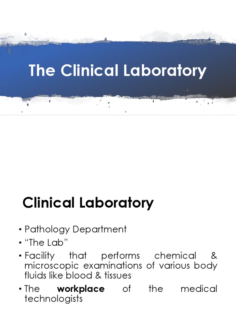 Clinical Laboratory Operations Overview | PDF | Pathology | Medical ...