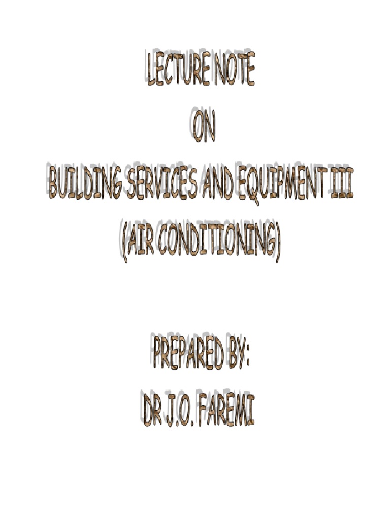 1 - AC Lecture Note | PDF | Humidity | Air Conditioning