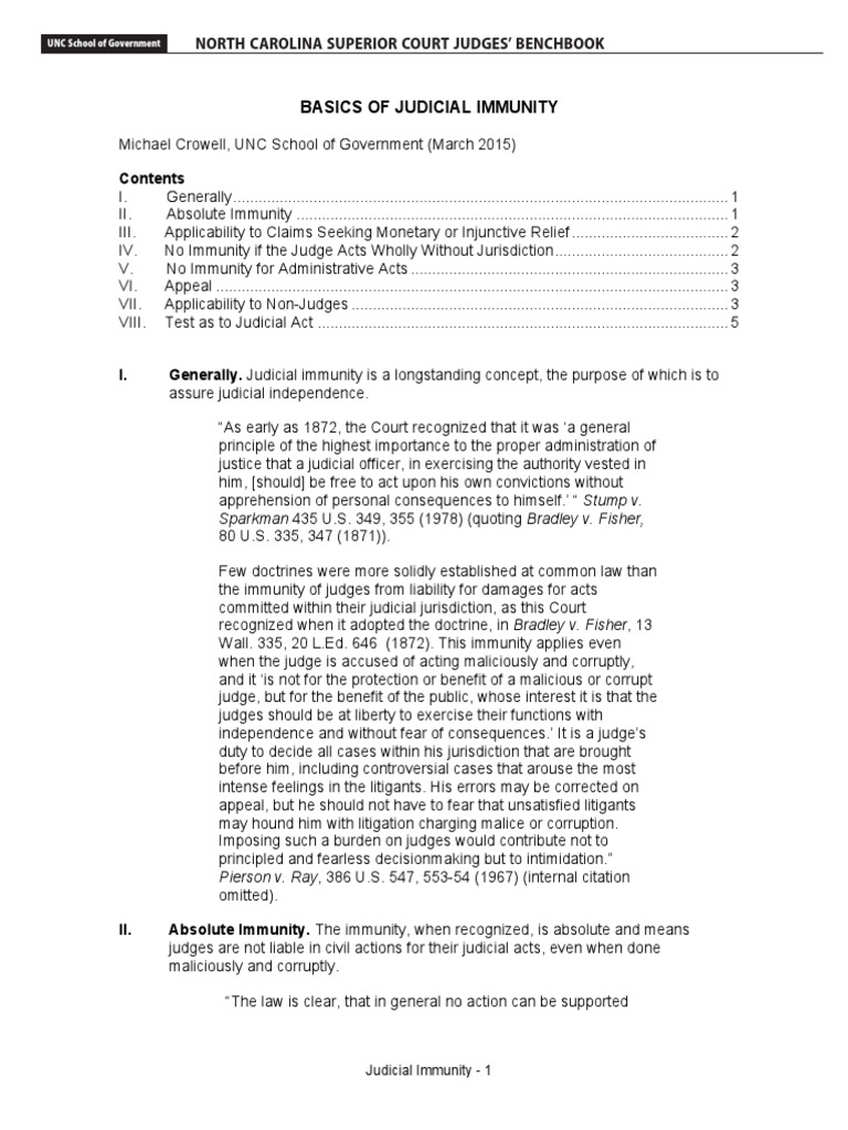 Judicial Immunity Mar. 2015 PDF Qualified Immunity Lawsuit