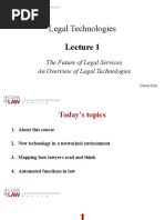 Lecture 1 (Lecture) - Future of Legal Services and Overview of LegalTech