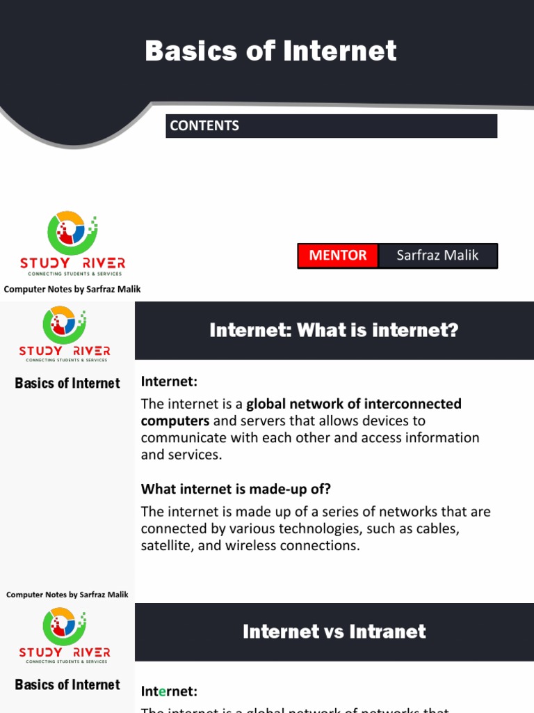Internet Basics and Protocols Guide | PDF | World Wide Web | Internet & Web