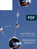 KulturLANDschaffen 2011 - Programmüberblick