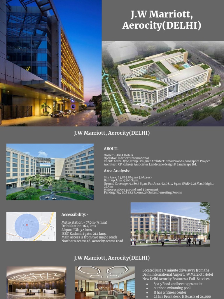 JW Marriott Aerocity Delhi Overview | PDF | Basement | Hotel