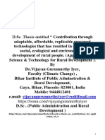 D.SC - Thesis On Contributions For Application of SC and Tech For Public Admn. and Rural Dev.