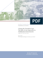 Closing The Transition Gap: The Rule of Law Imperative in Stabilization Environments