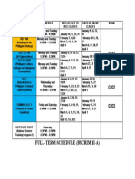 BSCRIM 1I A 2nd Tri Mester Full Term Schedule