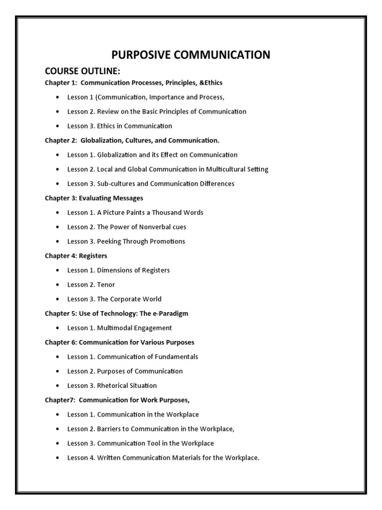 Purposive Communication | PDF | Career & Growth | Social Science