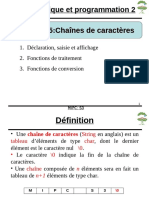 Chapitre N°5 - Chaines de Caractères