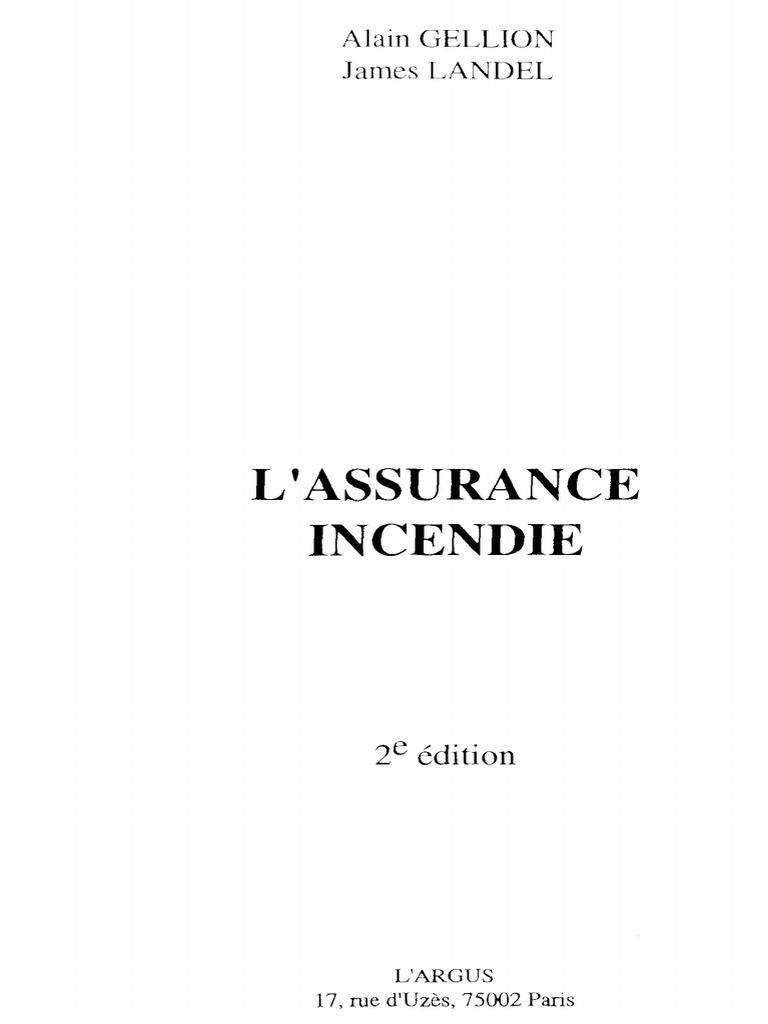 Guide Complet sur l'Assurance Incendie | PDF | Assurance