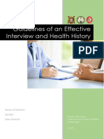 Guidelines of Effective Interviews and Health Histories