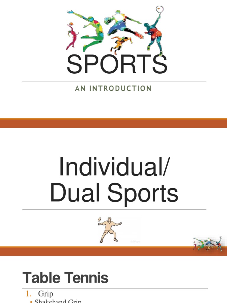 Lesson 2 Individual and Dual Sports | PDF | Pitcher | Table Tennis