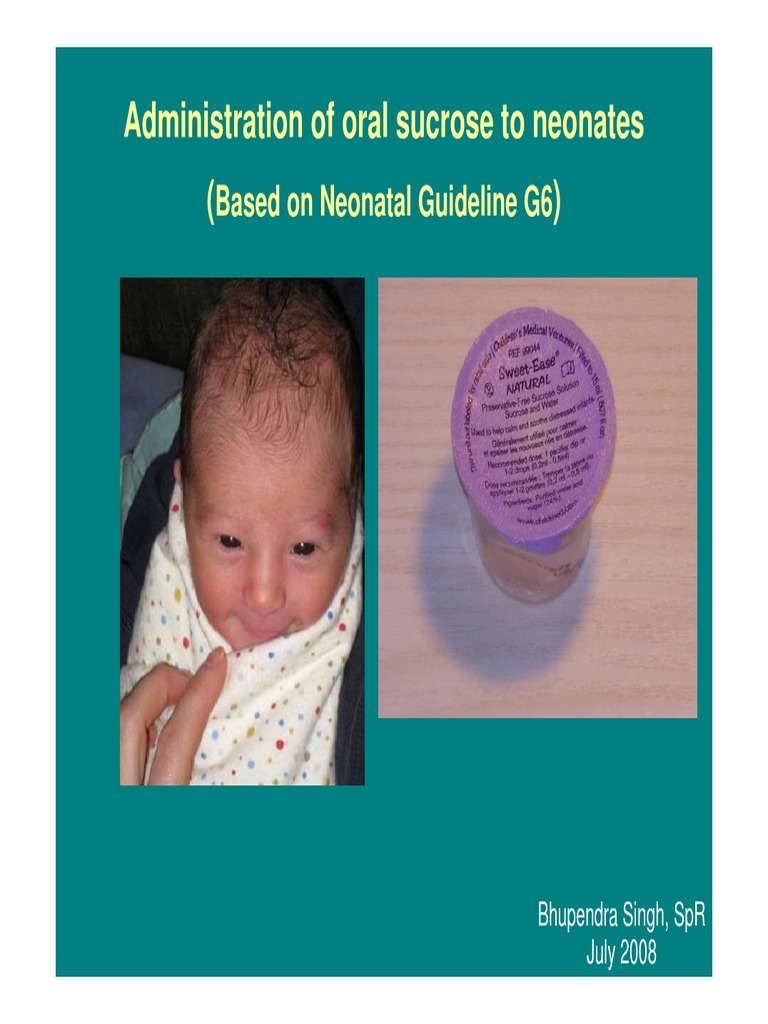 Use of Oral Sucrose 08 PDF Pain Infants