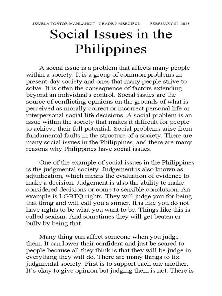 ENGLISH - Society Issues | PDF | Social Science
