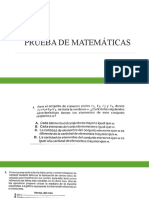 Prueba Matemáticas