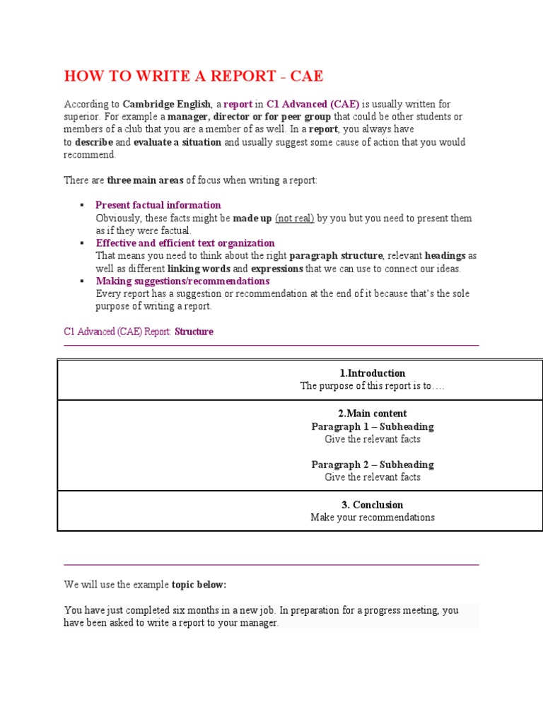 How To Write A Report | PDF | Teachers | Mentorship