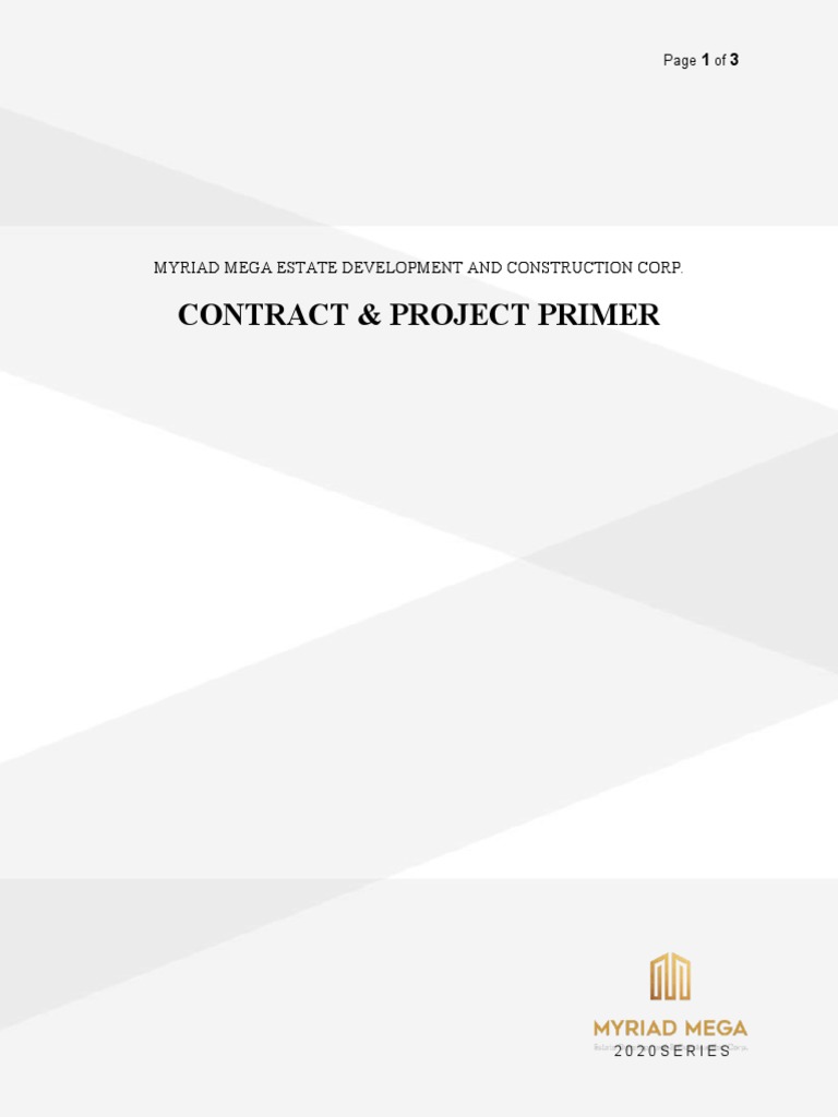 Construction Contract Project Primer | PDF | Cost | Justice