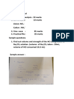 Class XI Chemistry Practical Tests