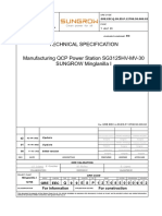 Technical Specification Manufacturing QCP Power Station SG3125HV-MV-30 SUNGROW Minglanilla I