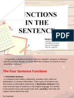 Team 3 Functions in The Sentence