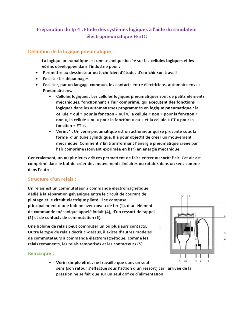 Préparation Du TP 4 | PDF | Énergie pneumatique | Biens manufacturés
