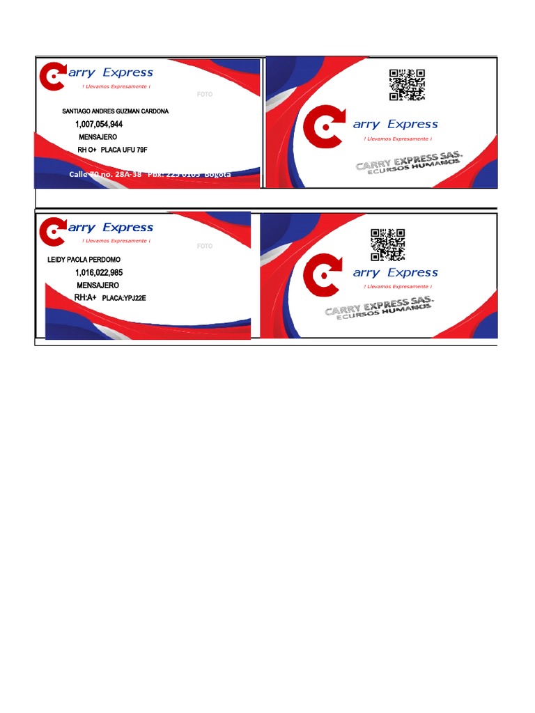 Modelo Carnet | PDF