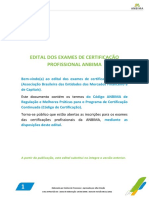 Edital Dos Exames de Certificacao Anbima CGA