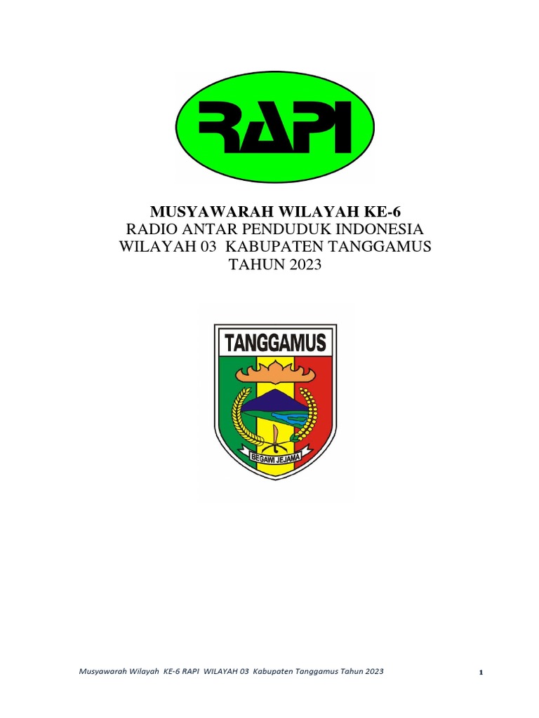 Muswil Ke-6 RAPI Tanggamus 2023 | PDF