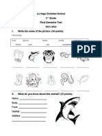 2nd Grade Semester Test