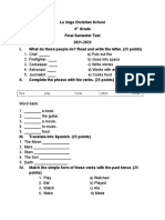 4th Grade Semester Test