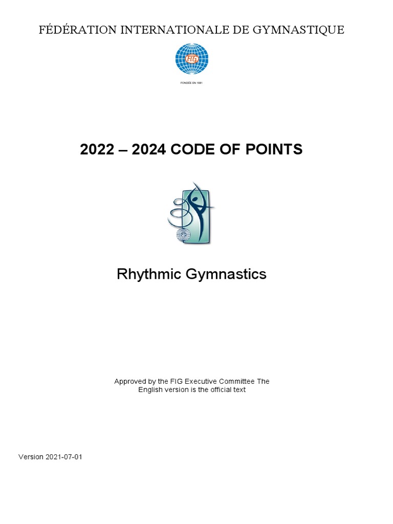 Code of Points RG PDF Gymnastics Physical Exercise