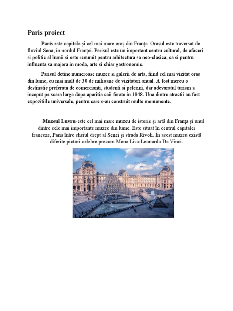 Proiect Paris | PDF