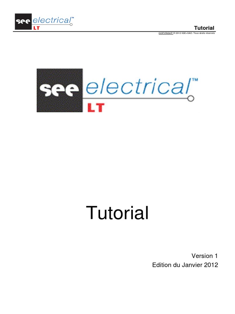 Comment Realiser Un Schema Electrique Industriel Avec See Electrical Tutorial See Electrical LT FR | PDF | Microsoft Word | Microsoft Excel