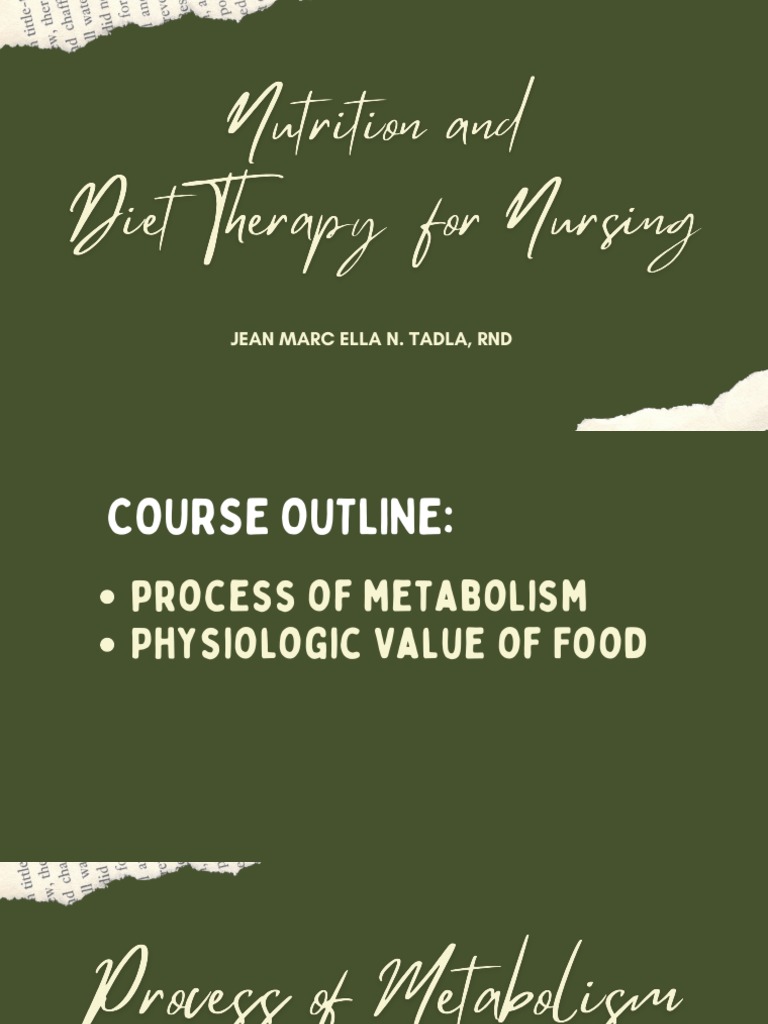 An InDepth Examination of Metabolism, Nutrition, and Energy Balance PDF