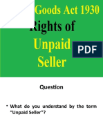 Rights of An Unpaid Seller