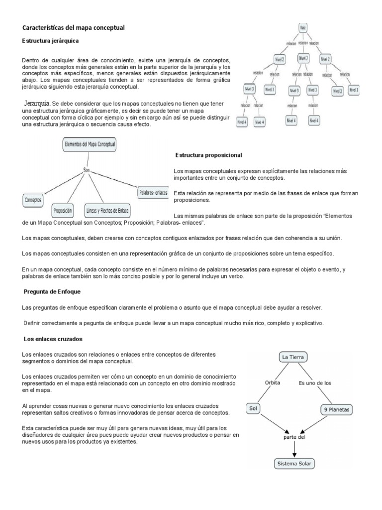 Características Del Mapa Conceptual | PDF | Proposición | Ciencia cognitiva
