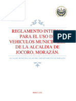 Reglamento Interno para El Uso de Vehiculos Municipales
