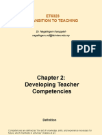 ET6323: Developing Teacher CompetenciesTITLE Dr. Nagalingam on Core Teacher Competencies TITLE Essential Knowledge for Transitioning to TeachingTITLE Competency Framework for Teacher Development