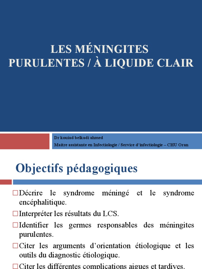 8) Les Méningites PDF Méningite Tuberculose — free download