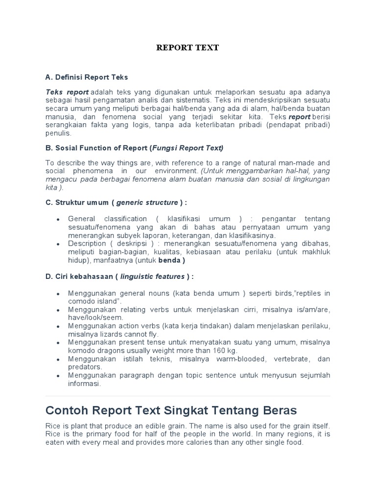 Struktur dan Contoh Report Teks Ular | PDF | Kesehatan Holistik | Sains ...