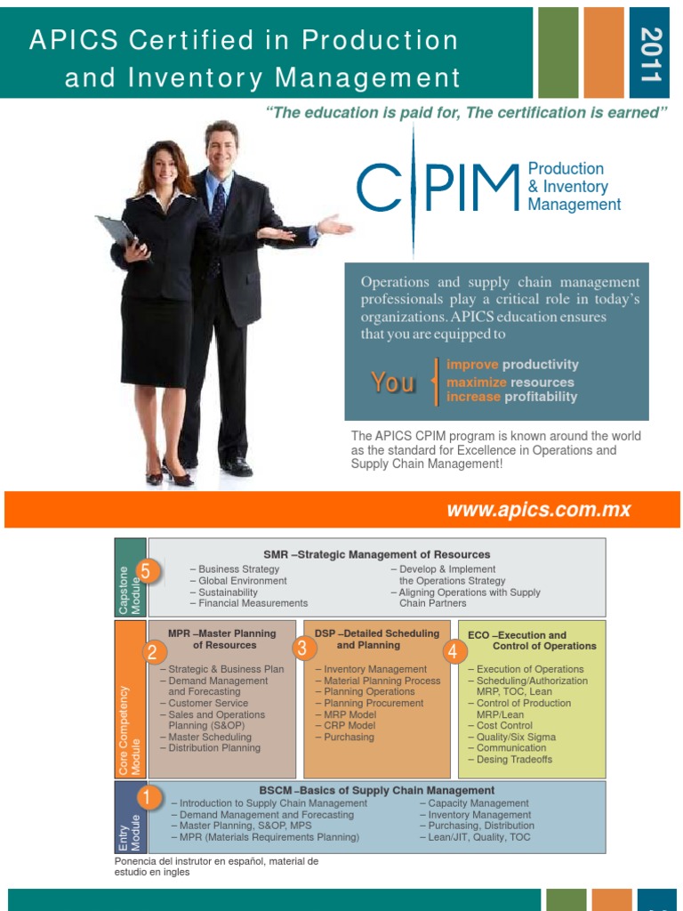 APICS CPIM Certification Overview | PDF | Supply Chain | Control ...