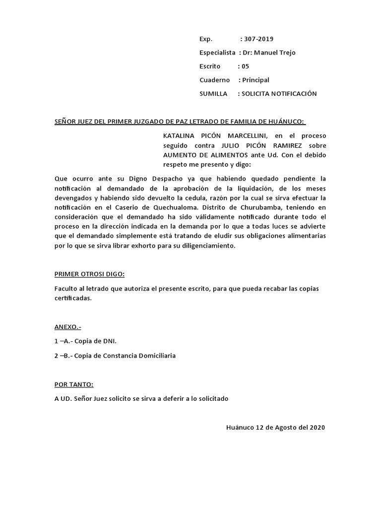 Solicita Notificacion | PDF