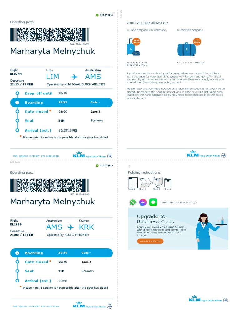 Boarding Pass Klm Printen