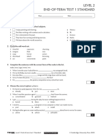 Thk2e BrE L2 End of Term Standard Test 1-1