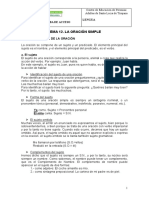 Tema 12. La Oración Simple