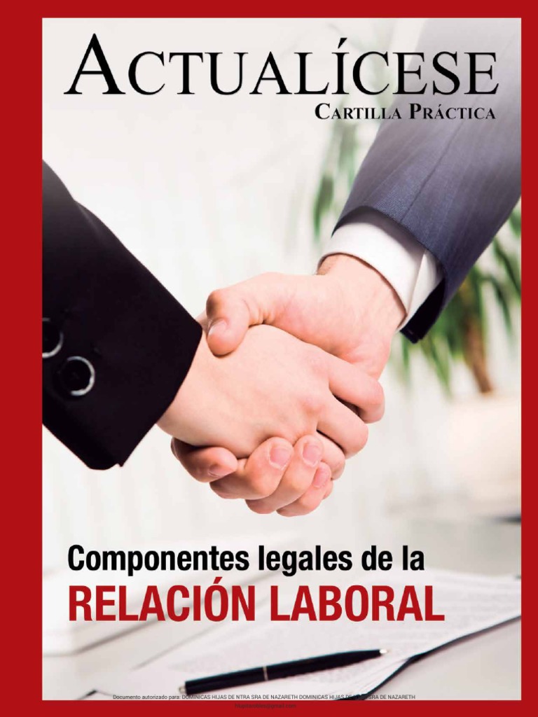 CP 06 2016.componentes Legales Relacion Laboral | PDF | Derecho laboral ...